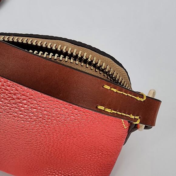 Dooney & Bourke Red Pebbled Leather Mini Crossbody Bag - Picture 8 of 16